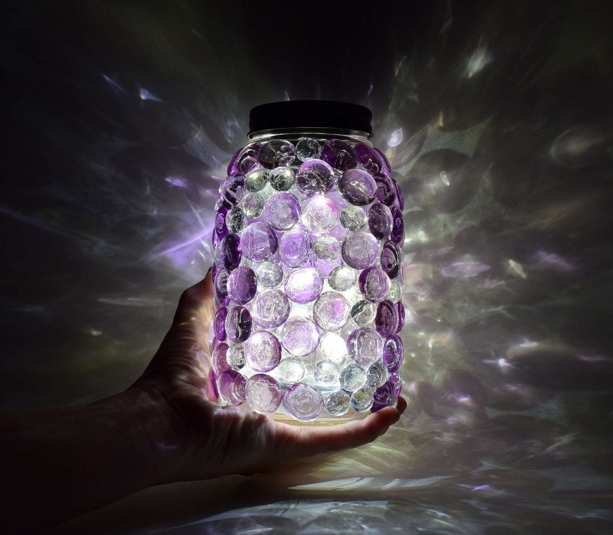Glittering Gem Mason Jars Lights