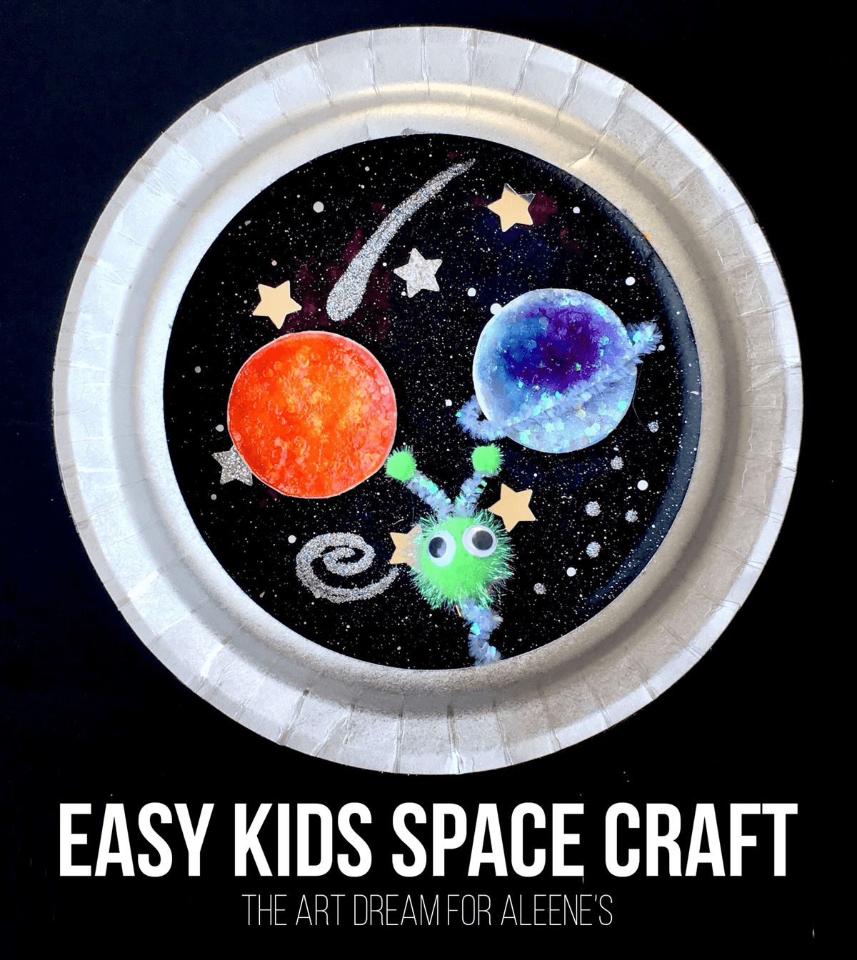 Paper Plate Space Scene