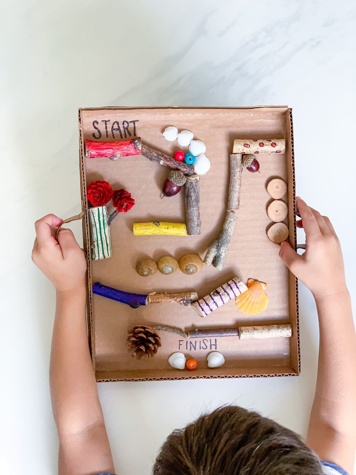 Easy Ball Maze Nature Craft