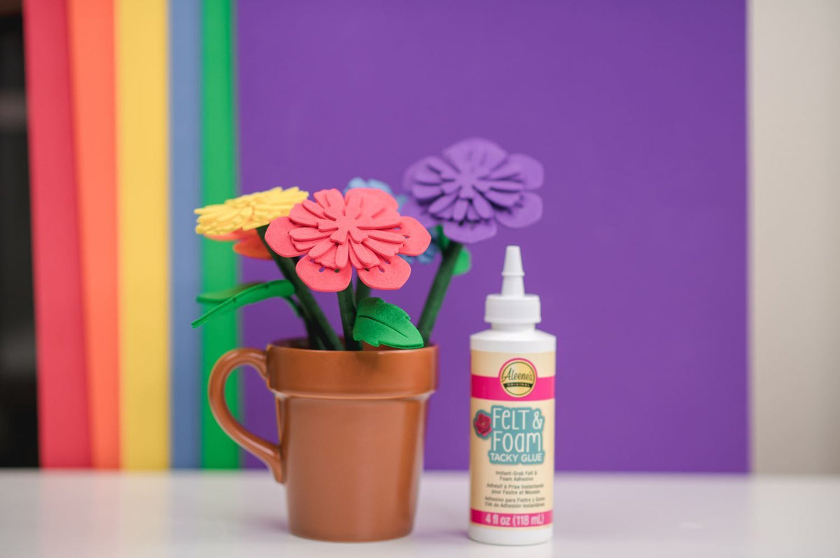 How To Make Flower Pens with Felt & Foam Glue