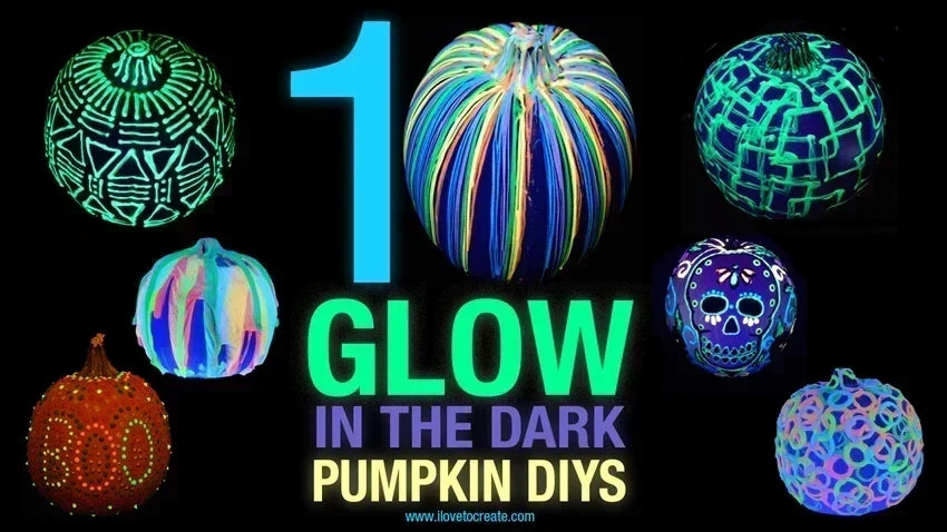 10 Glow in the Dark Painted Pumpkins