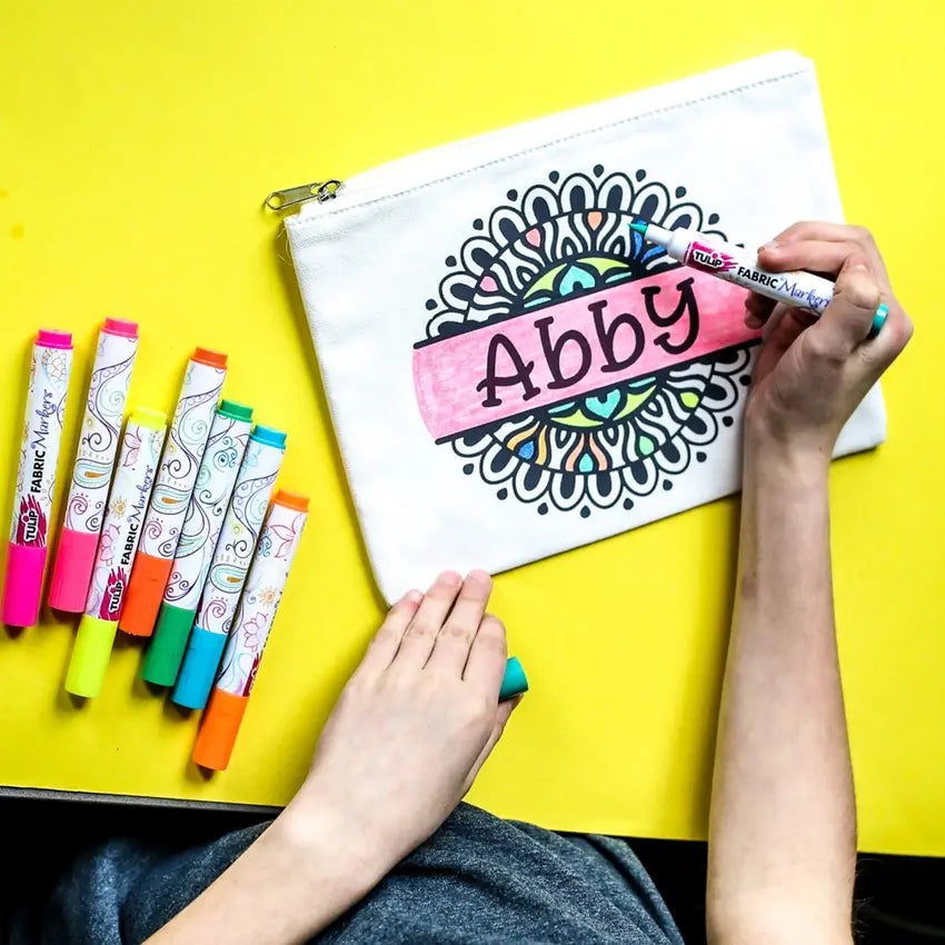 Stenciled Fabric Markers