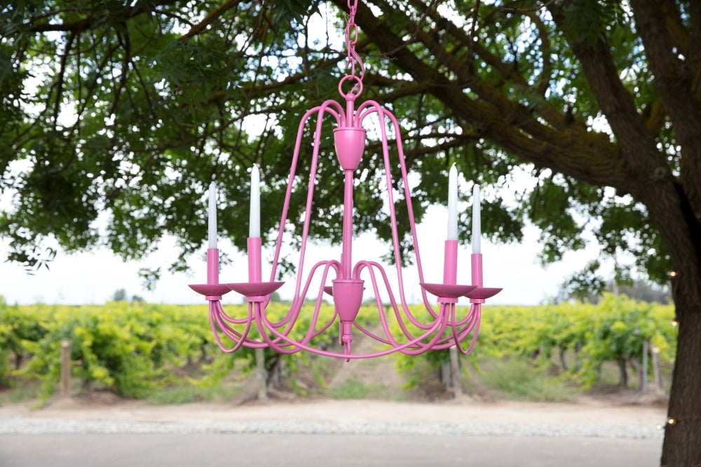 Spray Painted Chandelier