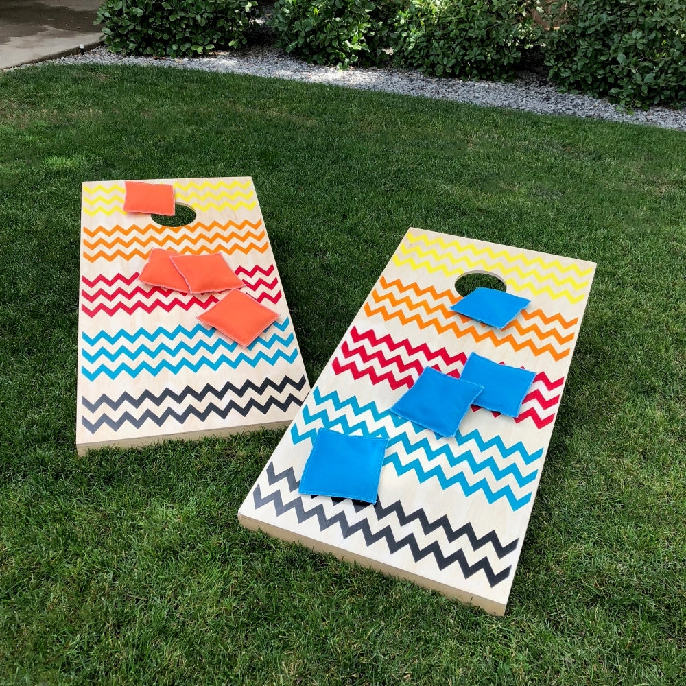 Painted Cornhole Outdoor Party Game