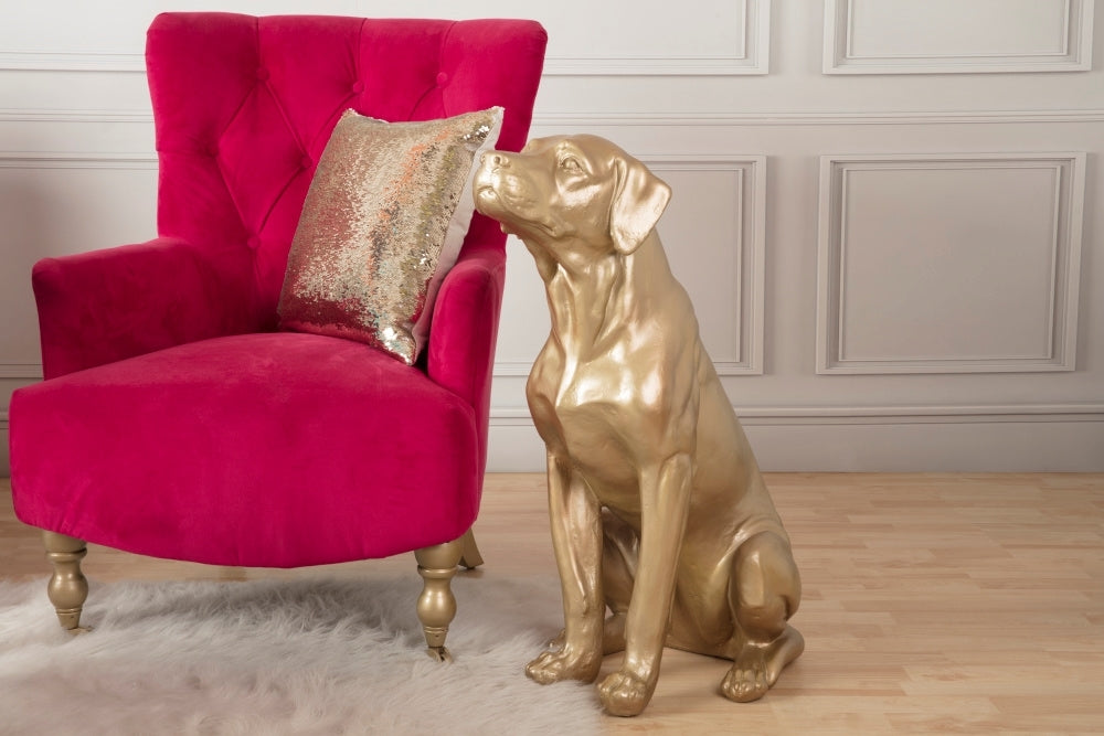 Gold Dog Statue