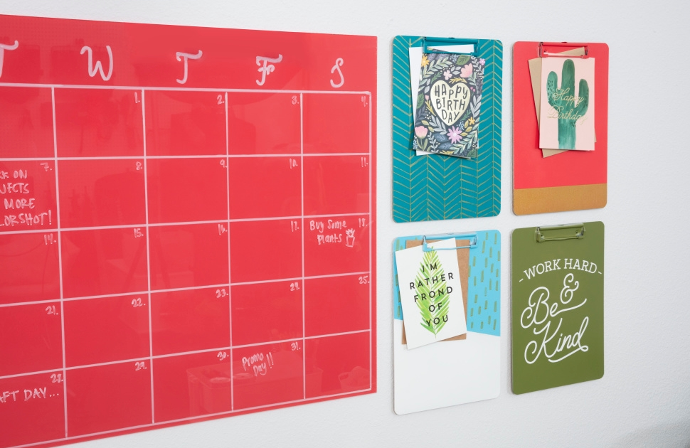 Craft Room Decluttering: DIY Wall Calendar