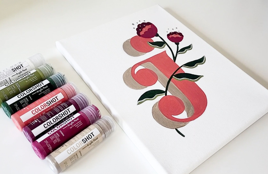 Make Pretty Painted Letters with COLORSHOT Acrylic Paints