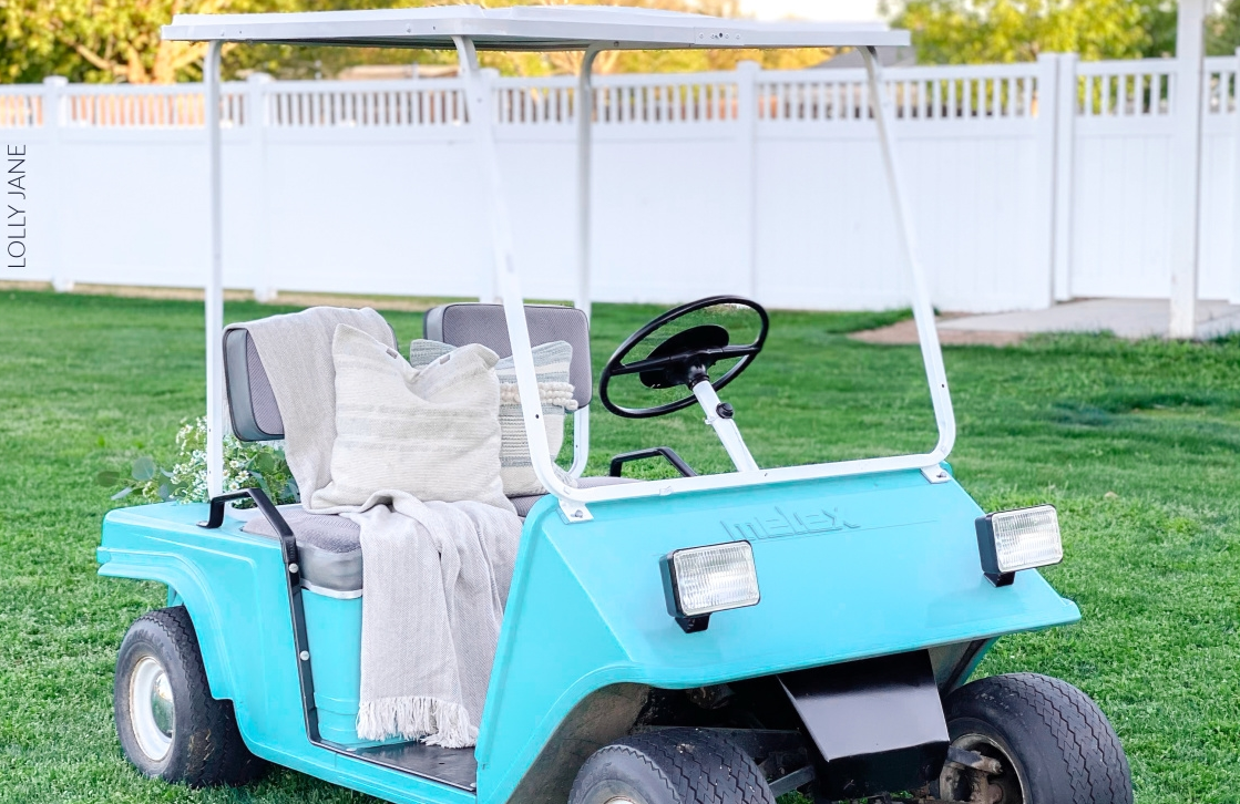 Old Golf Cart Makeover with Spray Paint