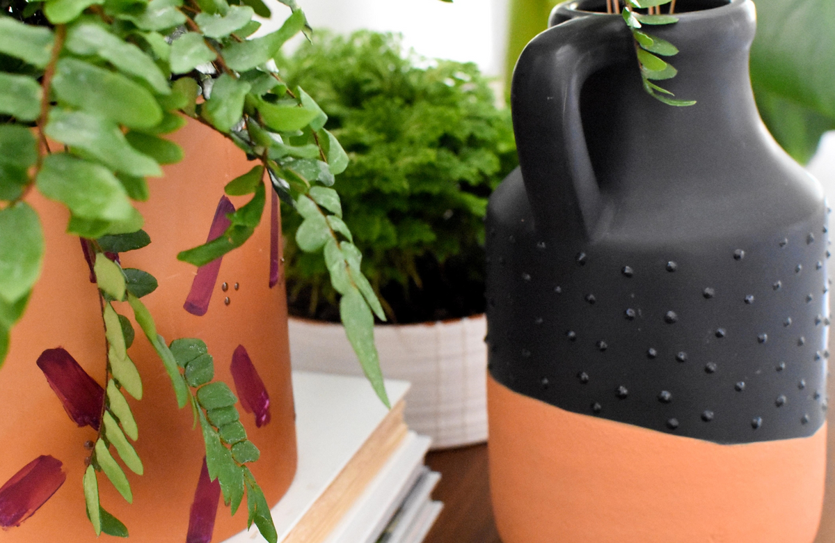 Easy Painting Tutorials for Flowerpots with Acrylic Paint