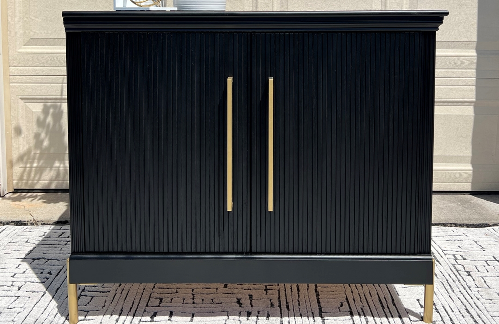 DIY Bar Cabinet Upcycle with Spray Paint