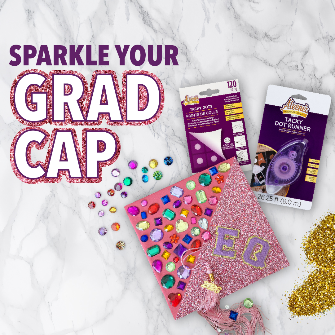 How to Bling Out a Graduation Cap with Dry Adhesives