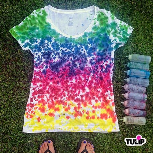 Rainbow-Drip Tie-Dye T-shirt