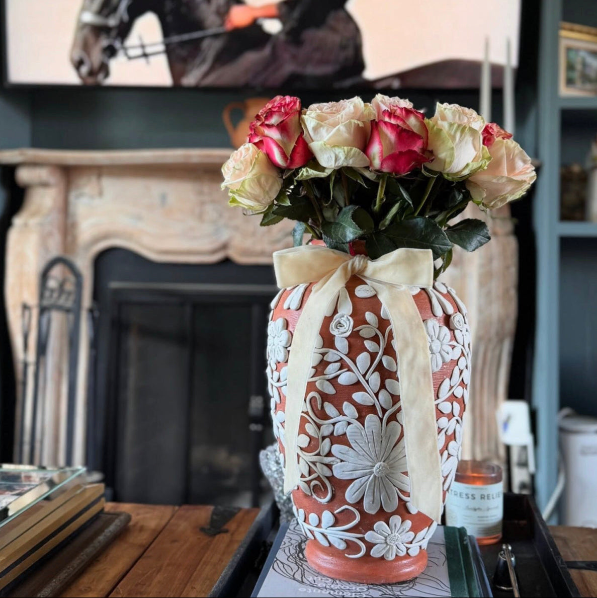 DIY Barro Clay Vase with Clear Gel Tacky Glue