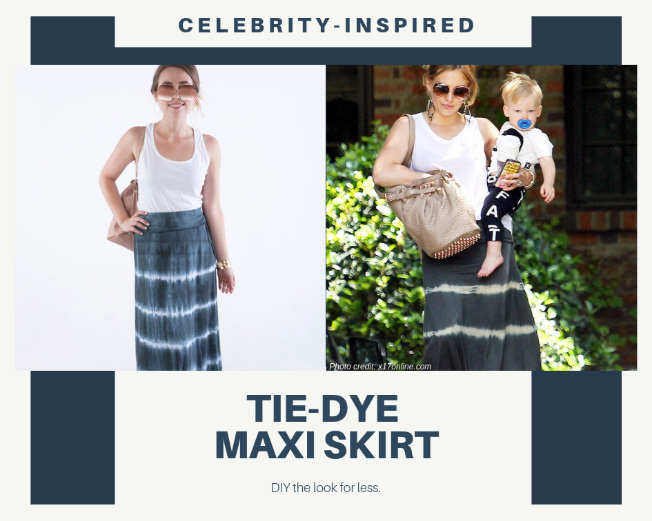 Celebrity Inspired Tie Dye Maxi Skirt