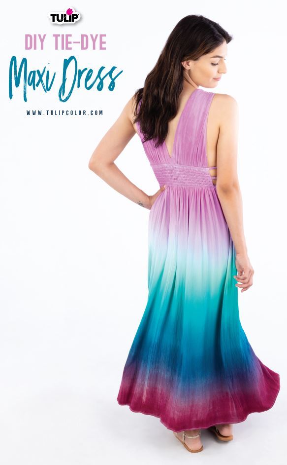 DIY Tie Dye Maxi Dress