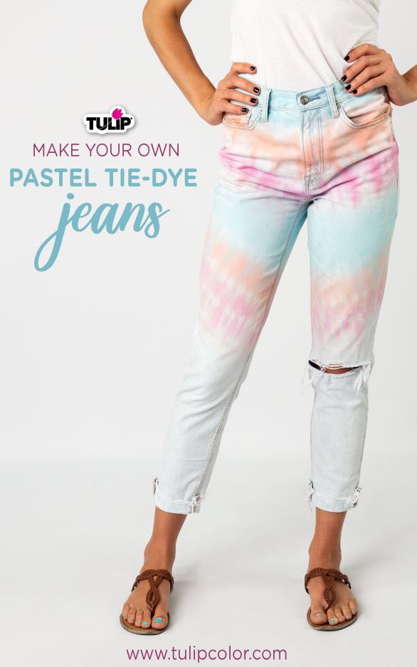 Make Your Own Pastel Tie-Dye Jeans
