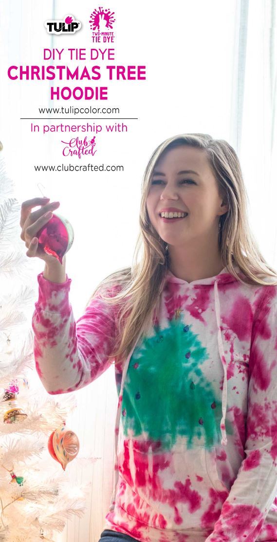 Tie-Dye Christmas Tree Hoodie Tutorial