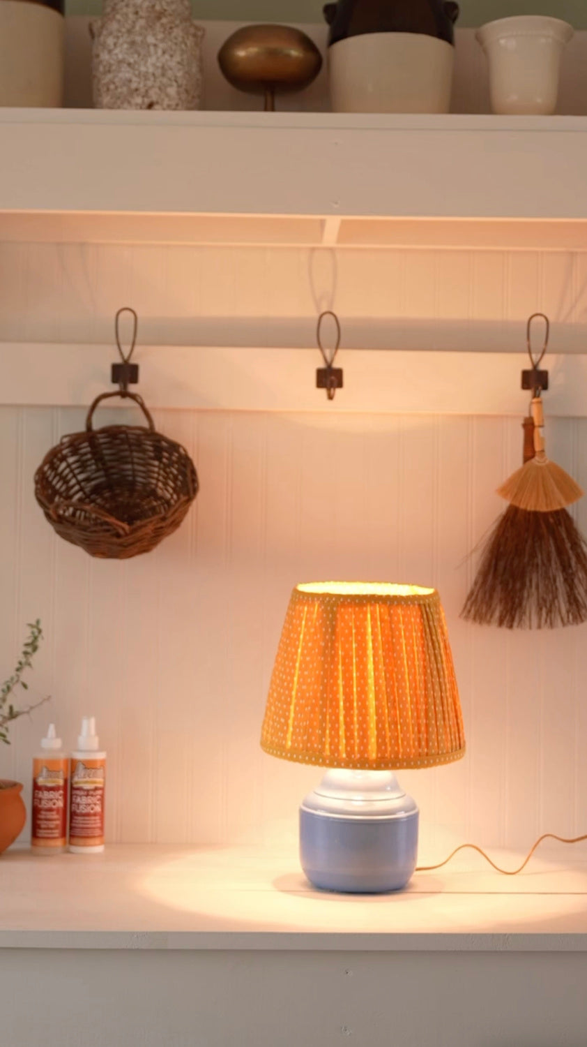 No-Sew DIY Lampshade with Fabric Fusion