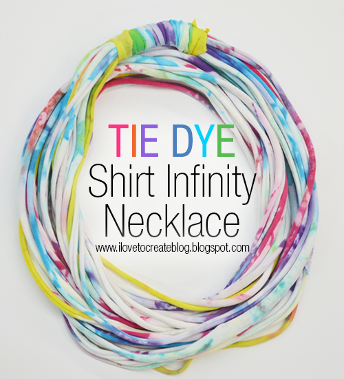 Tie Dye Shirt Infinity Necklace