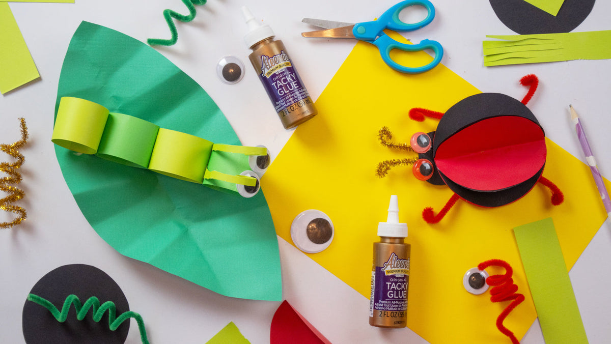 Easy Kids’ Paper Crafts: 3D Paper Bugs with Tacky Glue