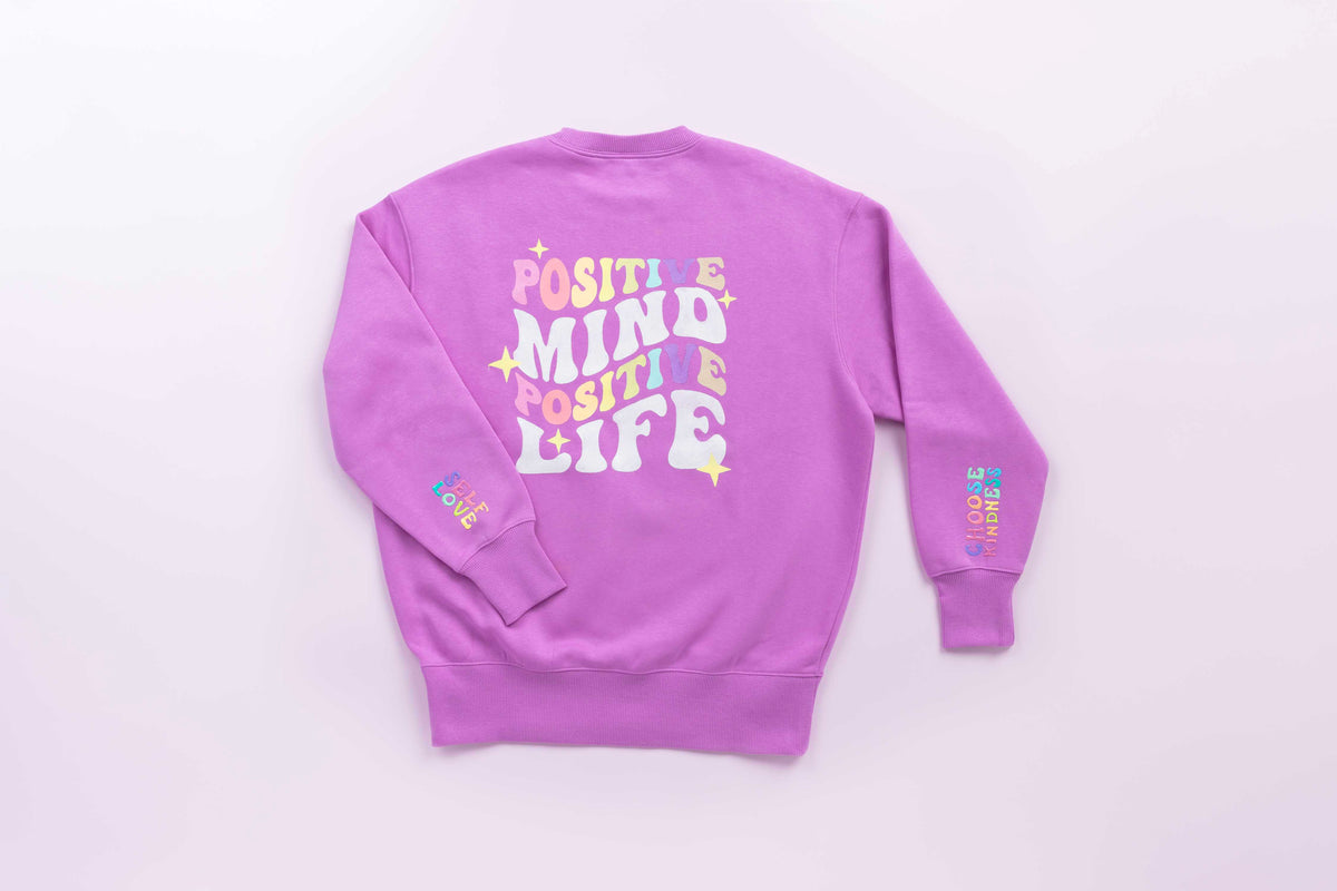 Positive Vibes Custom Sweater with Fabric Paint