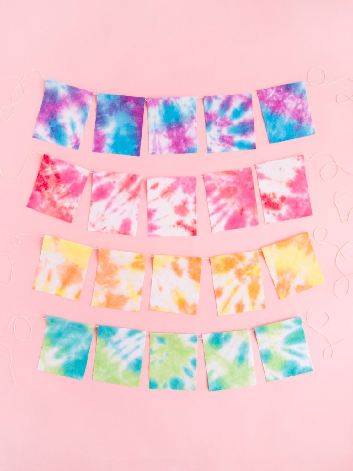 Easy DIY Tie-Dye Garland