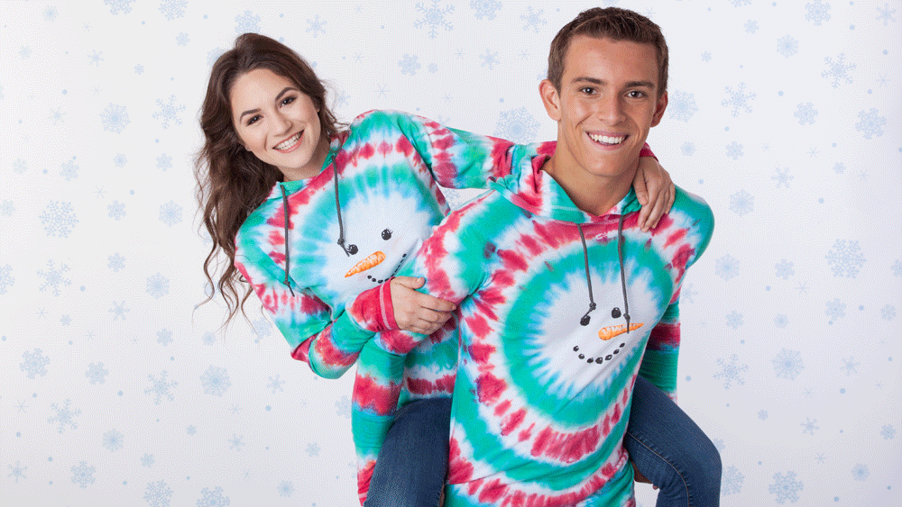DIY Tie-Dye Snowman Ugly Sweater Hoodie