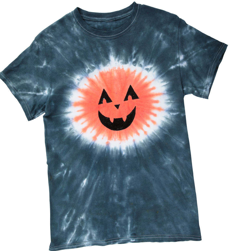 Jack-O-Lantern Tie-Dye Technique