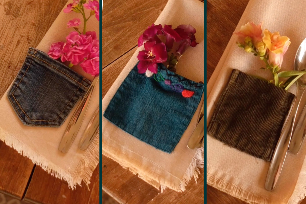 Turn Used Kids’ Clothes into Custom Cloth Napkins with Fabric Glue