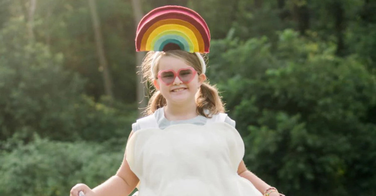 No-Sew Halloween DIY: Raincloud & Rainbow Costume
