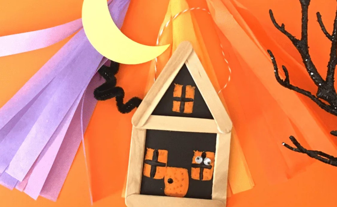 Popsicle Stick Haunted House
