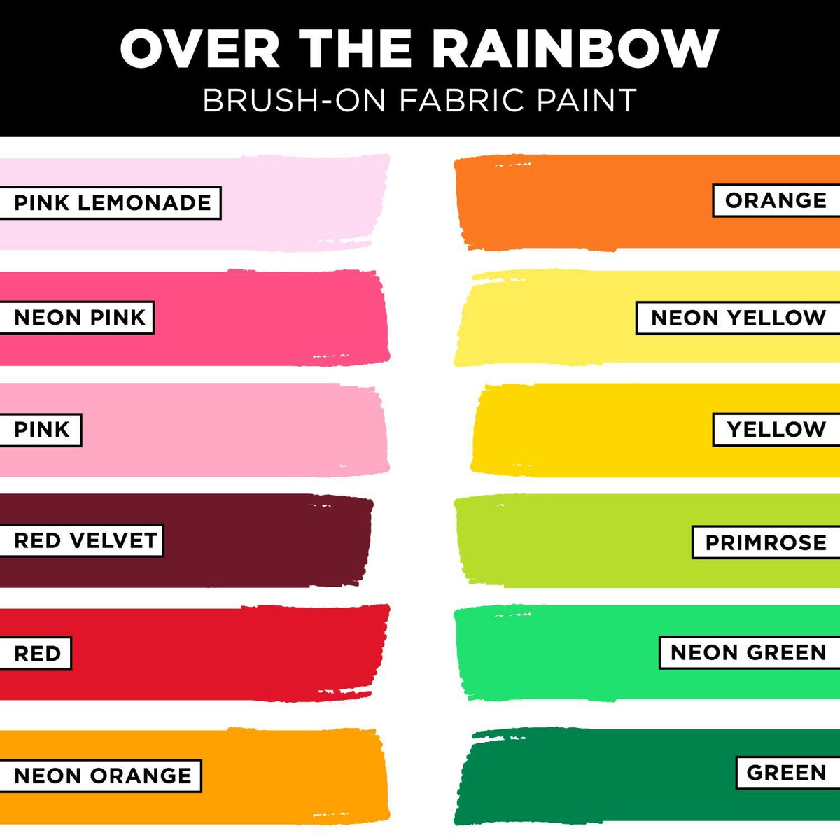 Picture of 47904 Tulip Brush-On Fabric Paint Over The Rainbow 48 Pack