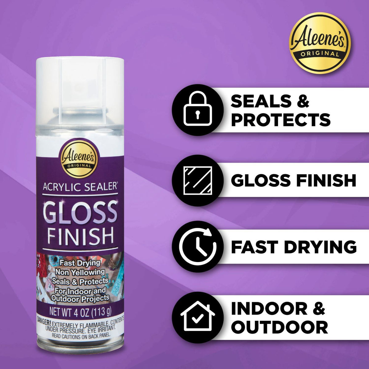 Picture of 47203 Aleene's Spray Acrylic Sealer Assorted Finishes 4 oz. 3 Pack