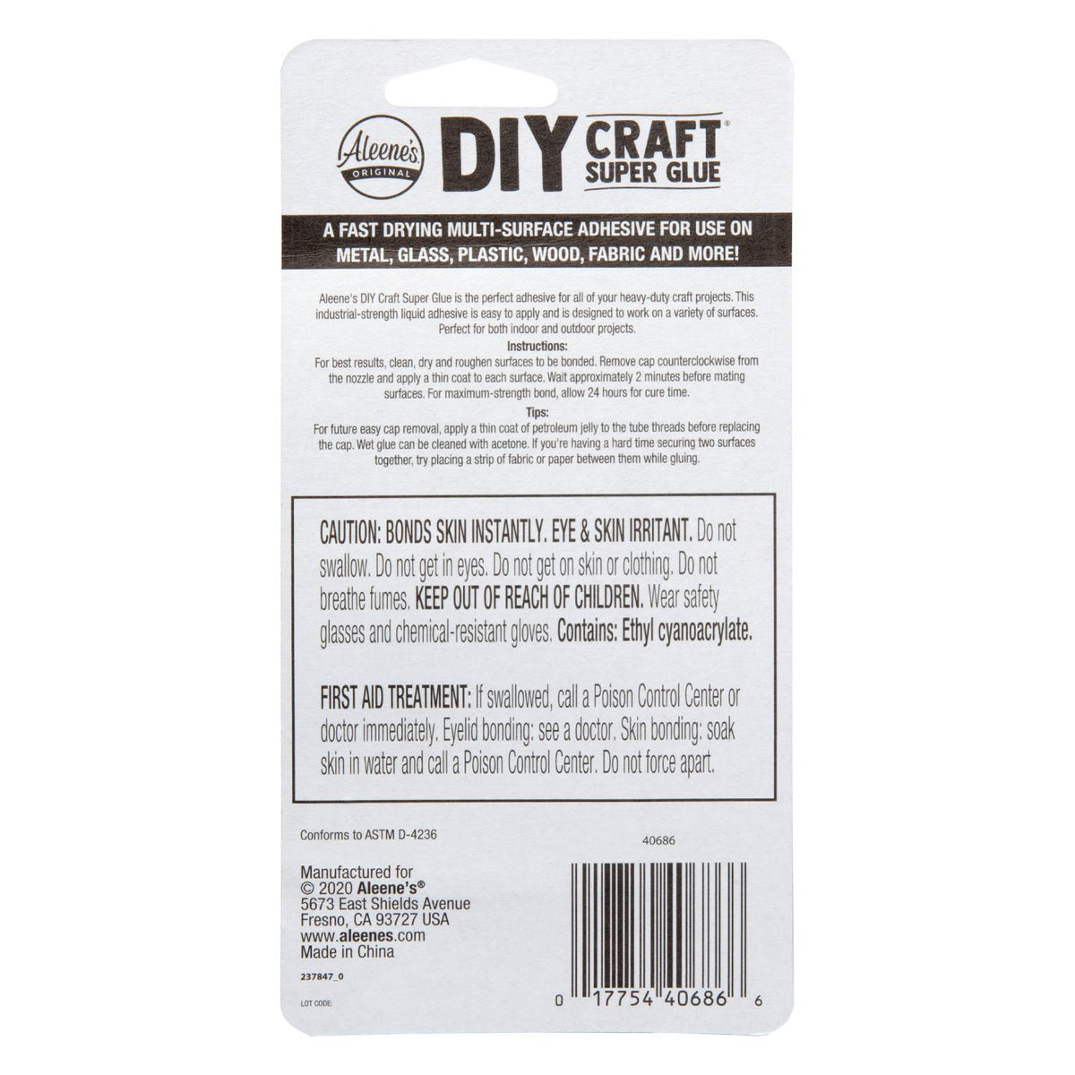 Picture of 40686 Aleene's DIY Craft Super Glue Liquid .07 oz. 2 Pack