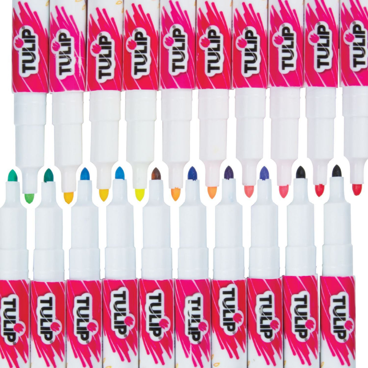 Picture of 28976 Tulip Fine-Tip Fabric Markers Rainbow 20 Pack