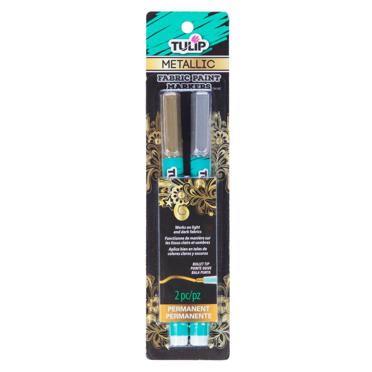 Picture of 33613 Tulip Fabric Paint Markers Metallic 2 Pack