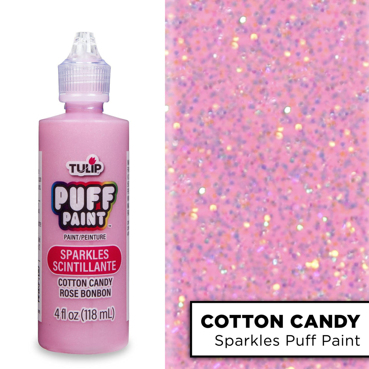 Picture of 20740 Tulip Dimensional Fabric Paint Sparkles Cotton Candy 4 oz.