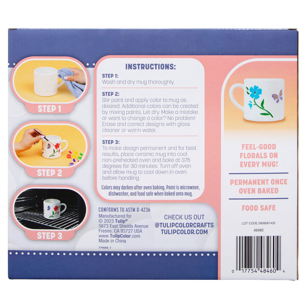Picture of 48460 Tulip Painted by Me Buds & Blossoms 4-Pc. Mug Kit