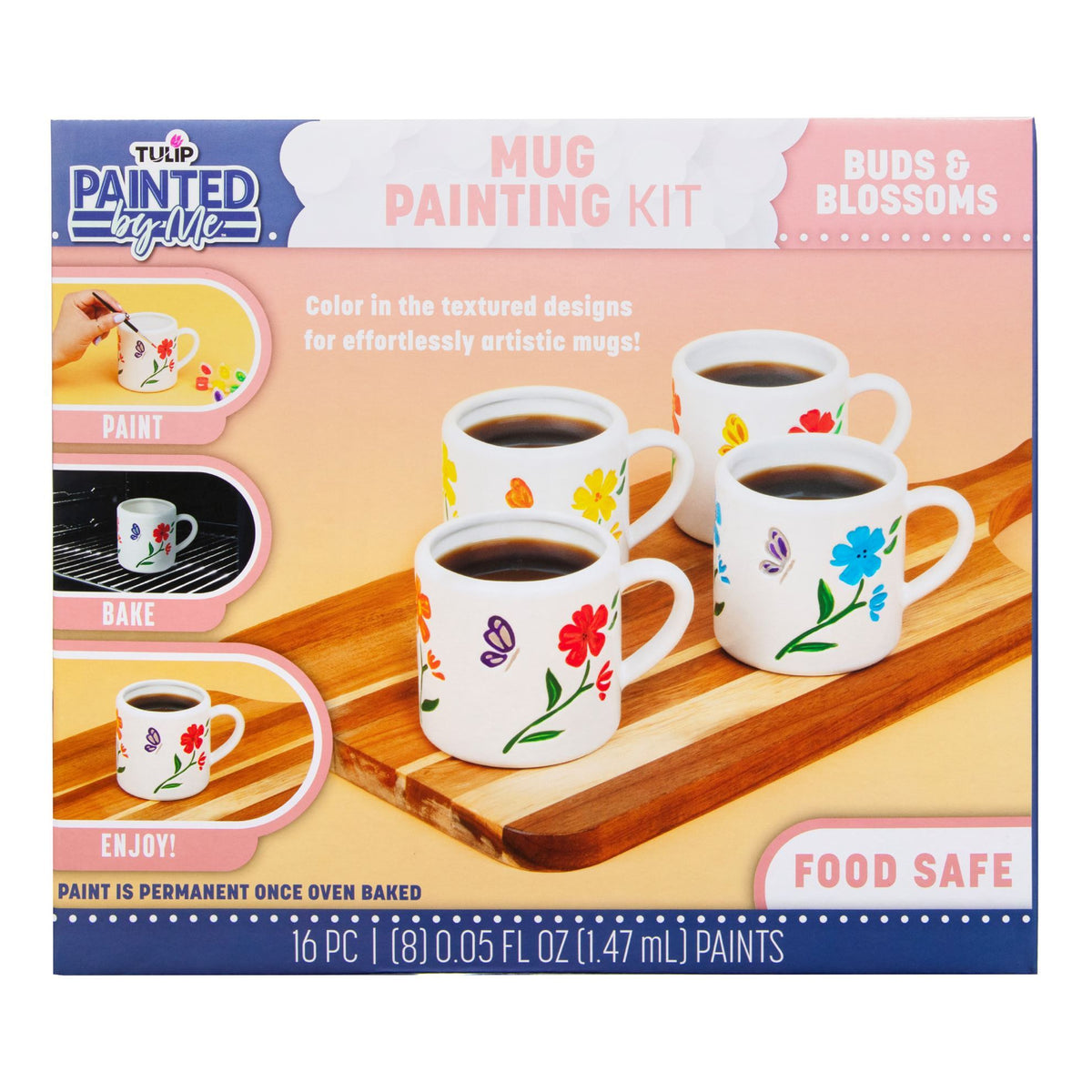 Picture of 48460 Tulip Painted by Me Buds & Blossoms 4-Pc. Mug Kit