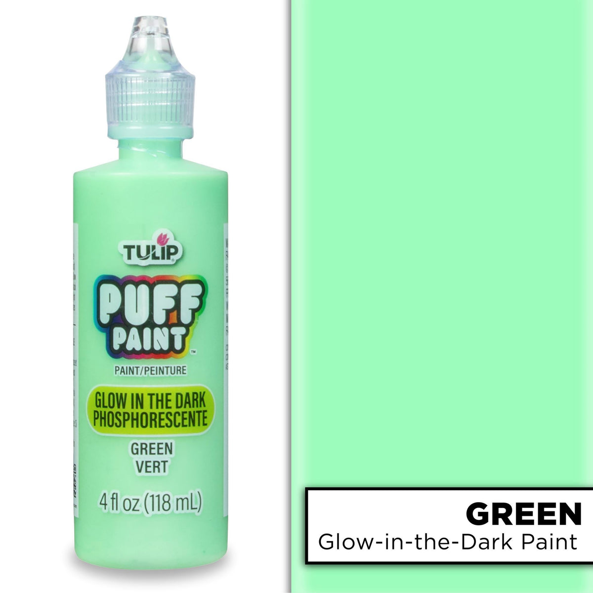 Picture of 16069 Tulip Dimensional Fabric Paint Glow Green 4 oz.