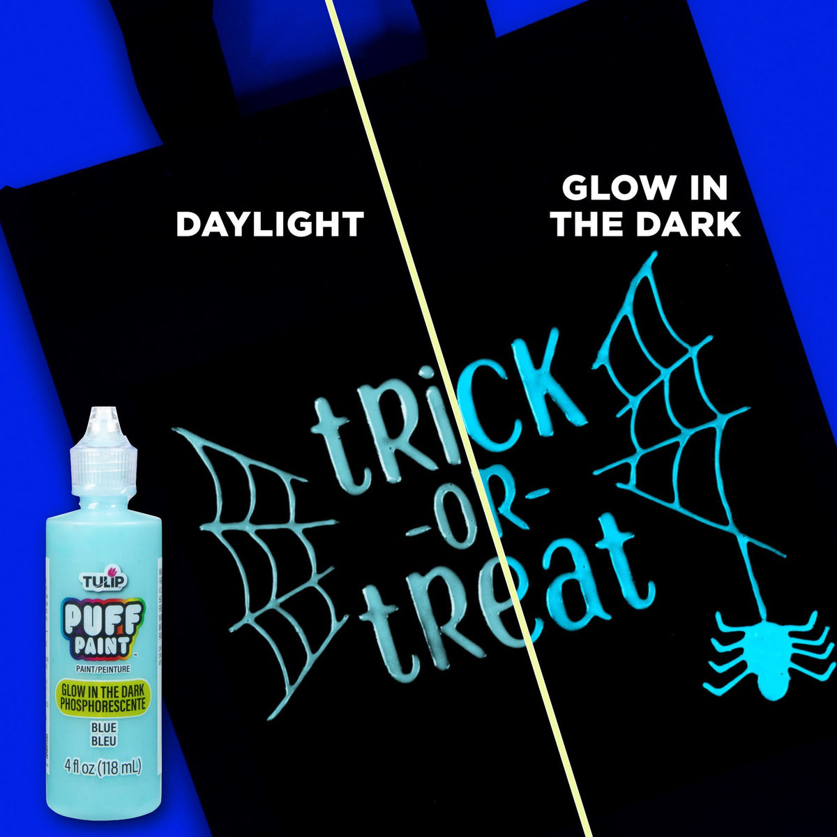 Picture of 29022 Tulip Dimensional Fabric Paint Glow Blue 4 oz.