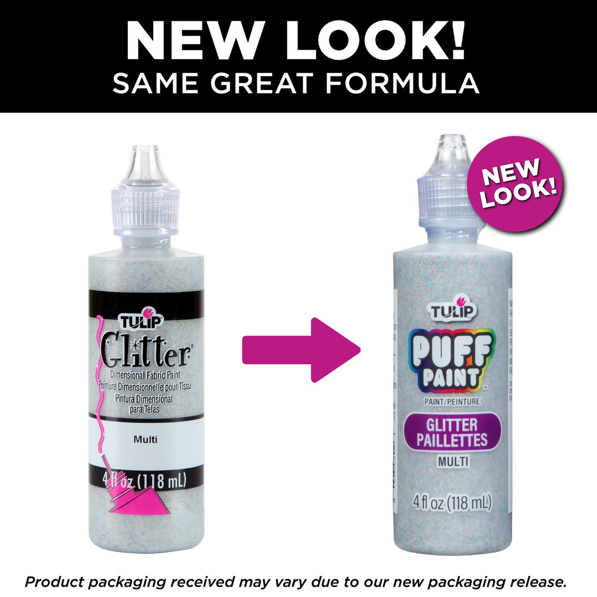 Picture of 41310 Tulip Dimensional Fabric Paint Glitter Multi 4 oz.
