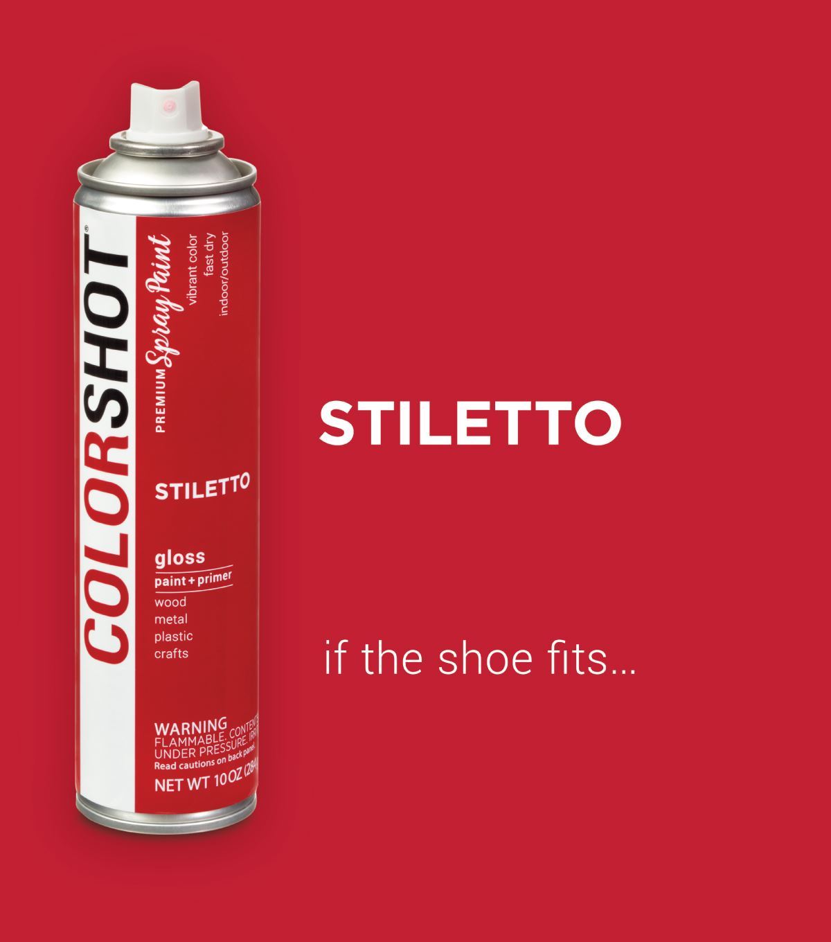 Picture of 48277 COLORSHOT Gloss Spray Paint Stiletto (Red) 10 oz.