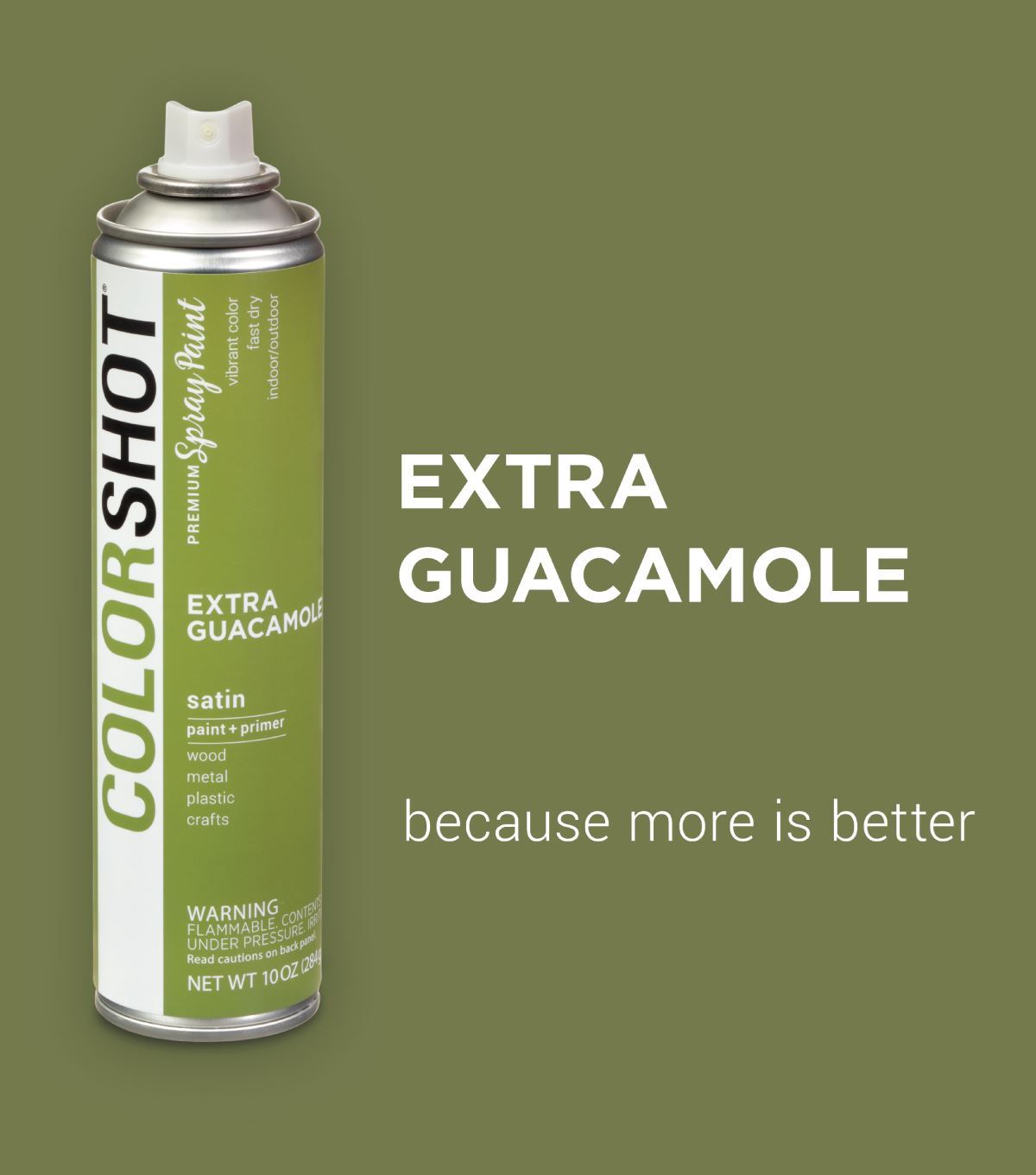 Picture of 48284 COLORSHOT Satin Spray Paint Extra Guacamole (Olive) 10 oz.