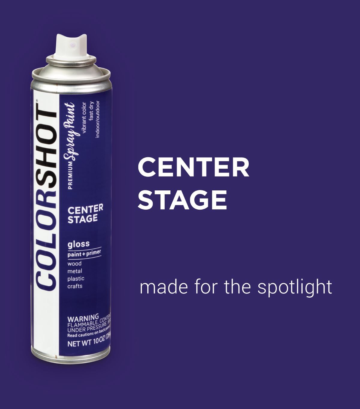 Picture of 48293 COLORSHOT Gloss Spray Paint Center Stage (Purple) 10 oz.