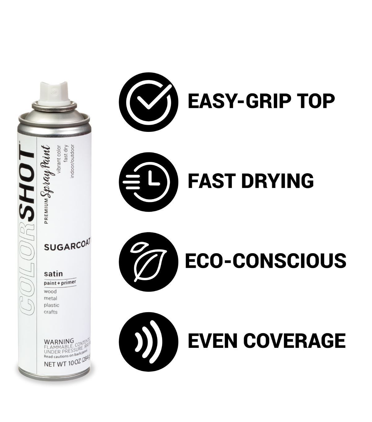 Picture of 48305 COLORSHOT Satin Spray Paint Sugarcoat It (White) 10 oz.