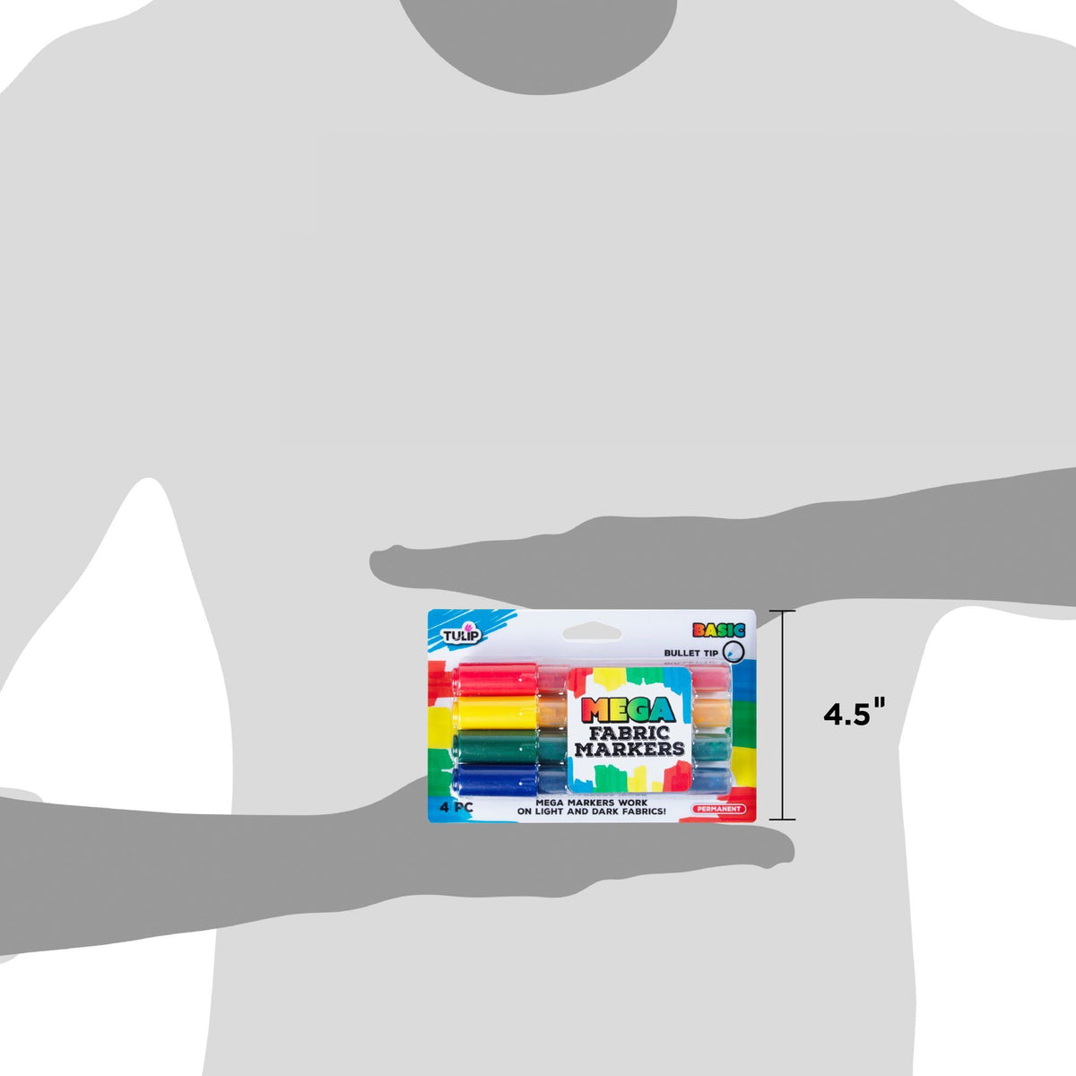 Picture of 49184 Tulip Mega Fabric Markers Basic 4 Pack