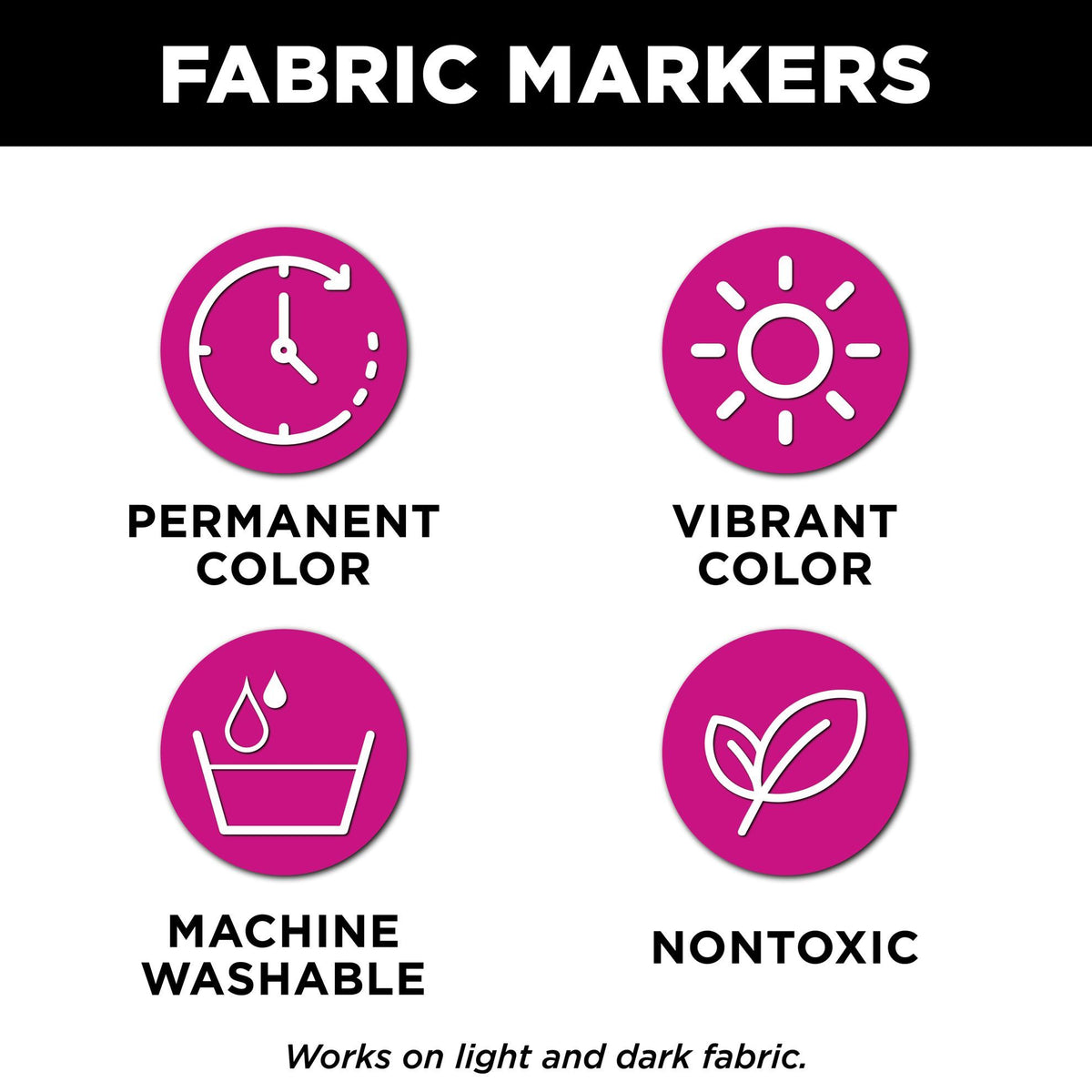 Picture of 49184 Tulip Mega Fabric Markers Basic 4 Pack
