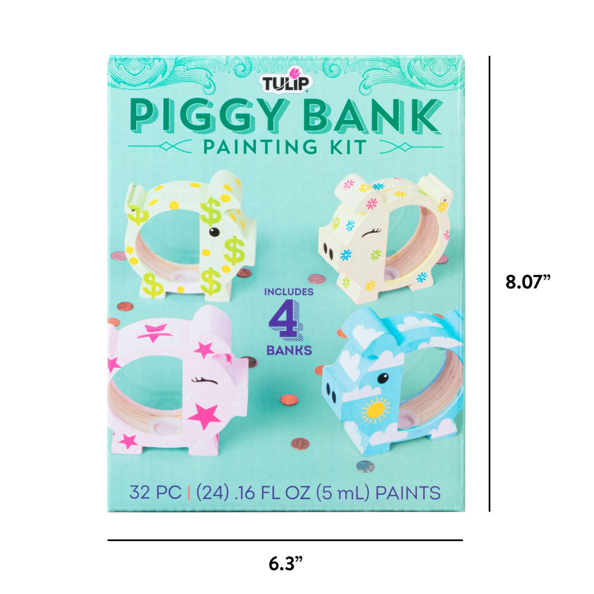 Picture of 49644 Tulip Wood Bank 4-Pc. Painting Kit