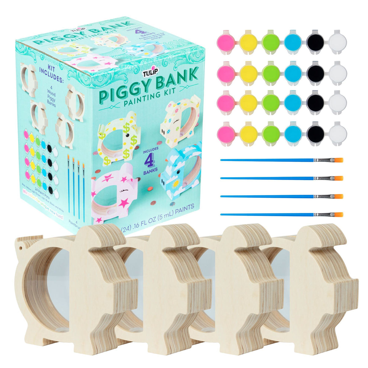 Picture of 49644 Tulip Wood Bank 4-Pc. Painting Kit